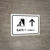 Gate 1 With Up Arrow White Bilingual Spanish Landscape - Wall Sign