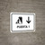 Gate 1 With Down Arrow White Spanish Landscape - Wall Sign