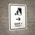 Gate 1 With Right Arrow White Bilingual Spanish Portrait - Wall Sign