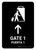 Gate 1 With Up Arrow Black Bilingual Spanish Portrait - Wall Sign