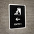 Gate 1 With Left Arrow Black Portrait - Wall Sign