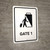 Gate 1 White Portrait - Wall Sign