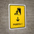 Gate 1 With Down Arrow Yellow Spanish Portrait - Wall Sign