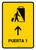 Gate 1 With Up Arrow Yellow Spanish Portrait - Wall Sign