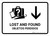 Lost And Found With Down Arrow White Bilingual Spanish Landscape - Wall Sign