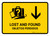 Lost And Found With Down Arrow Yellow Bilingual Landscape - Wall Sign