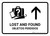 Lost And Found With Up Arrow White Bilingual Spanish Landscape - Wall Sign