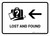 Lost And Found With Left Arrow White Landscape - Wall Sign