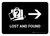 Lost And Found With Right Arrow Black Landscape - Wall Sign