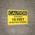 Caution: Stay Back 10 Feet Of Battery Charger - Wall Sign