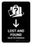 Lost And Found With Down Arrow Black Bilingual Spanish Portrait - Wall Sign