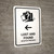 Lost And Found With Left Arrow White Bilingual Spanish Portrait - Wall Sign