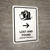 Lost And Found With Right Arrow White Bilingual Portrait - Wall Sign