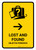 Lost And Found With Right Arrow Yellow Bilingual Portrait - Wall Sign