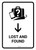 Lost And Found With Down Arrow White Portrait - Wall Sign
