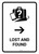 Lost And Found With Right Arrow White Portrait - Wall Sign