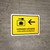 Luggage Lockers With Left Arrow Yellow Bilingual Spanish Landscape - Wall Sign