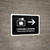 Luggage Lockers With Right Arrow Black Bilingual Spanish Landscape - Wall Sign