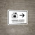 Luggage Lockers With Right Arrow White Bilingual Spanish Landscape - Wall Sign
