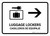 Luggage Lockers With Right Arrow White Bilingual Spanish Landscape - Wall Sign