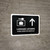 Luggage Lockers With Uparrow Black Bilingual Landscape - Wall Sign