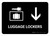 Luggage Lockers With Down Arrow Black Landscape - Wall Sign