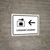 Luggage Lockers With Left Arrow White Landscape - Wall Sign