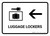 Luggage Lockers With Left Arrow White Landscape - Wall Sign