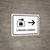 Luggage Lockers With Right Arrow White Landscape - Wall Sign