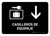 Luggage Lockers With Down Arrow Black Spanish Landscape - Wall Sign