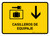 Luggage Lockers With Down Arrow Yellow Spanish Landscape - Wall Sign