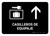 Luggage Lockers With Up Arrow Black Spanish Landscape - Wall Sign