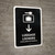 Luggage Lockers With Down Arrow Black Bilingual Spanish Portrait - Wall Sign