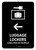Luggage Lockers With Left Arrow Black Bilingual Spanish Portrait - Wall Sign