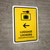 Luggage Lockers With Left Arrow Yellow Bilingual Spanish Portrait - Wall Sign