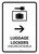 Luggage Lockers With Right Arrow White Bilingual Spanish Portrait - Wall Sign