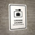 Luggage Lockers White Bilingual Spanish Portrait - Wall Sign
