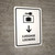 Luggage Lockers With Down Arrow White Portrait - Wall Sign