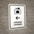 Luggage Lockers With Left Arrow White Portrait - Wall Sign