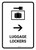 Luggage Lockers With Right Arrow White Portrait - Wall Sign