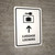 Luggage Lockers With Up Arrow White Portrait - Wall Sign