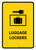 Luggage Lockers Yellow Portrait - Wall Sign