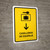 Luggage Lockers With Down Arrow Yellow Spanish Portrait - Wall Sign