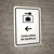 Luggage Lockers With Left Arrow White Spanish Portrait - Wall Sign