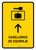 Luggage Lockers With Up Arrow Yellow Spanish Portrait - Wall Sign