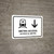 Metro Access With Down Arrow White Bilingual Spanish Landscape - Wall Sign