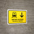 Metro Access With Down Arrow Yellow Bilingual Spanish Landscape - Wall Sign