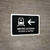 Metro Access With Left Arrow Black Bilingual Spanish Landscape - Wall Sign
