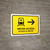 Metro Access With Right Arrow Yellow Bilingual Spanish Landscape - Wall Sign