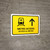 Metro Access With Up Arrow Yellow Bilingual Spanish Landscape - Wall Sign